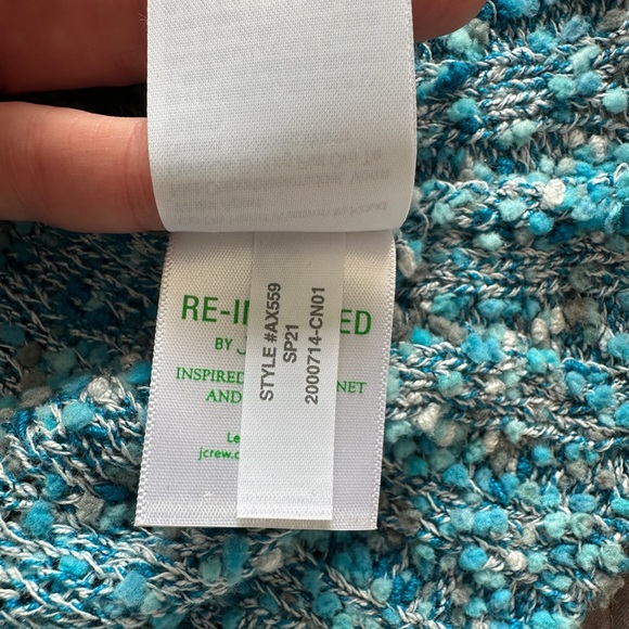 J. Crew Turquoise Tweed Knit Sweater Vest She'll - Picture 4 of 8